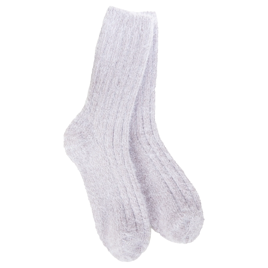 Ragg Feather Crew Socks - Lilac