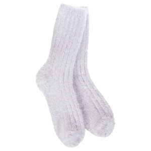 Ragg Feather Crew Socks - Lilac