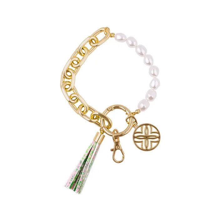 Lilly Pulitzer Chain Keychain - Lime Feeling Good