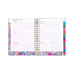 Lilly Pulitzer Large 17 Month Agenda - Rousseau Pink - Cute as Shell