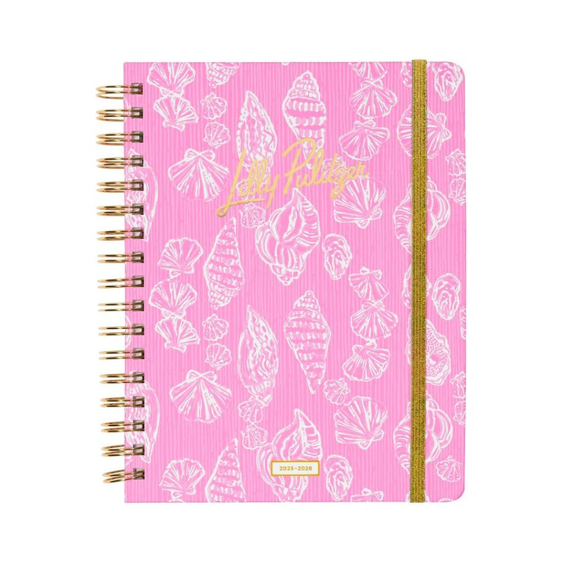 Lilly Pulitzer Large 17 Month Agenda - Rousseau Pink - Cute as Shell