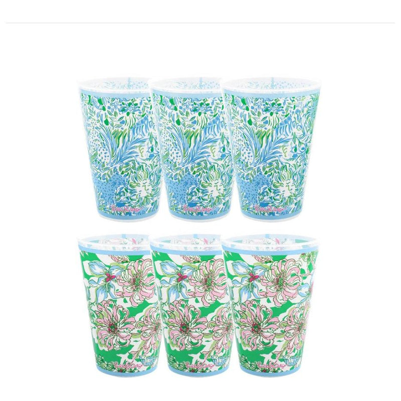Lilly Pulitzer Pool Cups - Dandy Lions/Blossom Views