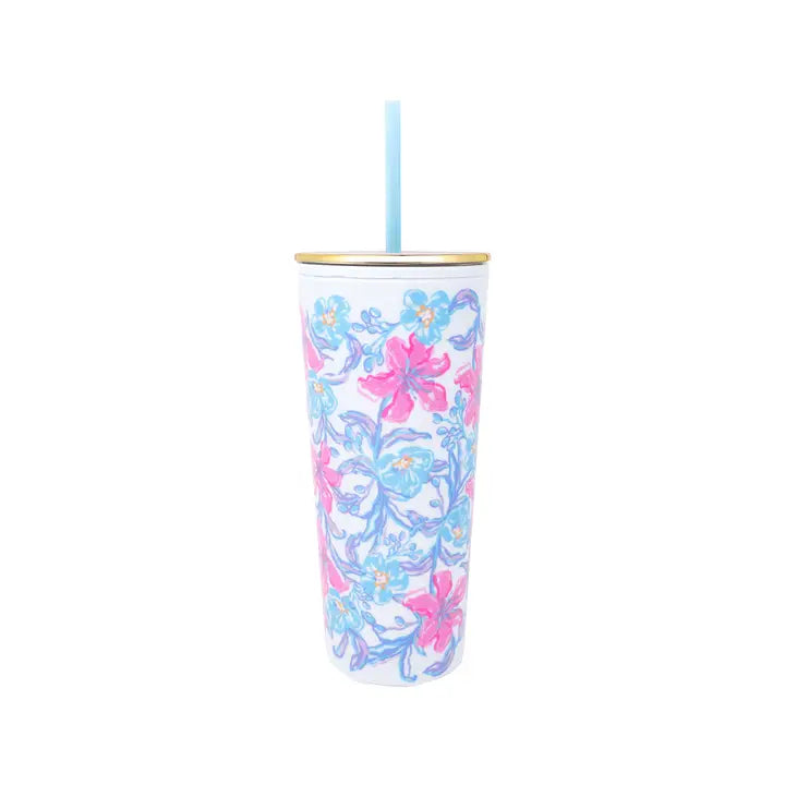 Lilly Pulitzer - Tumbler with Straw - Beachside Haven