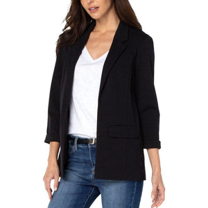 Liverpool Boyfriend Blazer With Princess Darts - Black