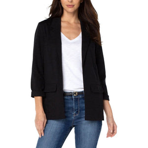 Liverpool Boyfriend Blazer With Princess Darts - Black