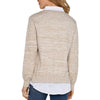 Liverpool Long Sleeve Twofer Collared Sweater - Light Oatmeal