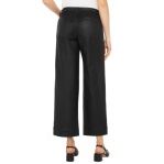 Liverpool Los Angeles Crop Wide Leg with Patch Pockets Pants - Black Coated