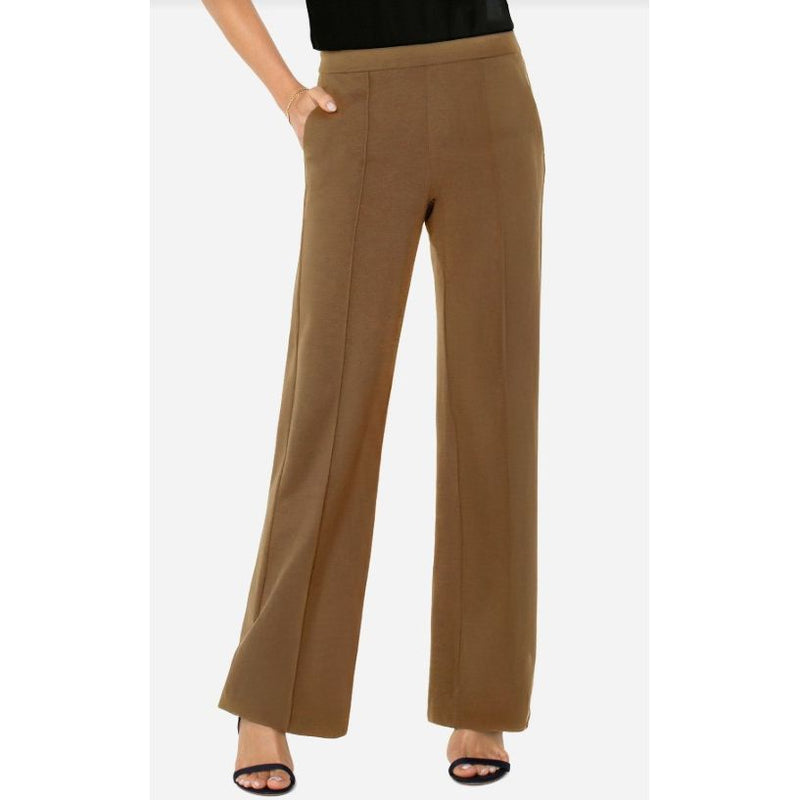 Liverpool Los Angeles Kayla Wide Leg Pull On Trouser Pants - Rich Camel