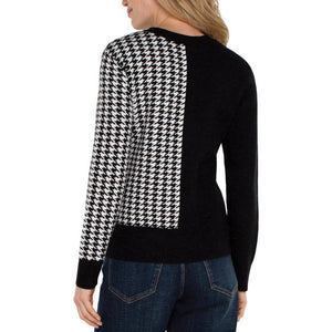 Liverpool Long Sleeve Crew Neck Sweater - Houndstooth