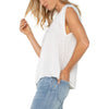 Liverpool Sleeveless Woven Knit Top - Whipped Cream