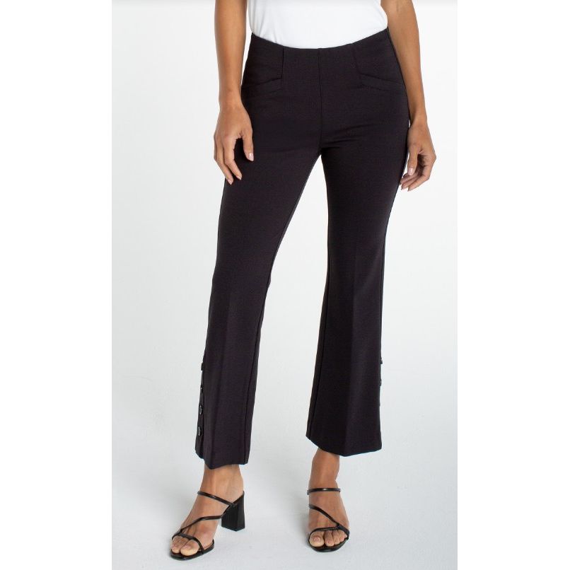 Liverpool Los Angeles Stella Pull On Kick Flare Pants - Black