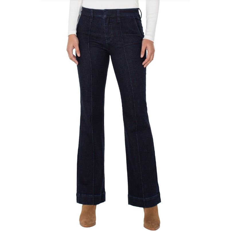 Liverpool Pintuck Trouser Boot Jeans - Indigo Rinse