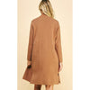 Holland Long Knitted Open Cardigan - Camel