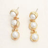 Virtue LUXE Triple Drop Pearl Earrings - The Lynda/Gold