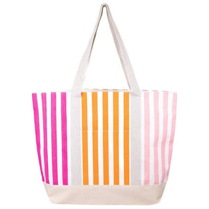 Megan Tote - White/Pink/Orange