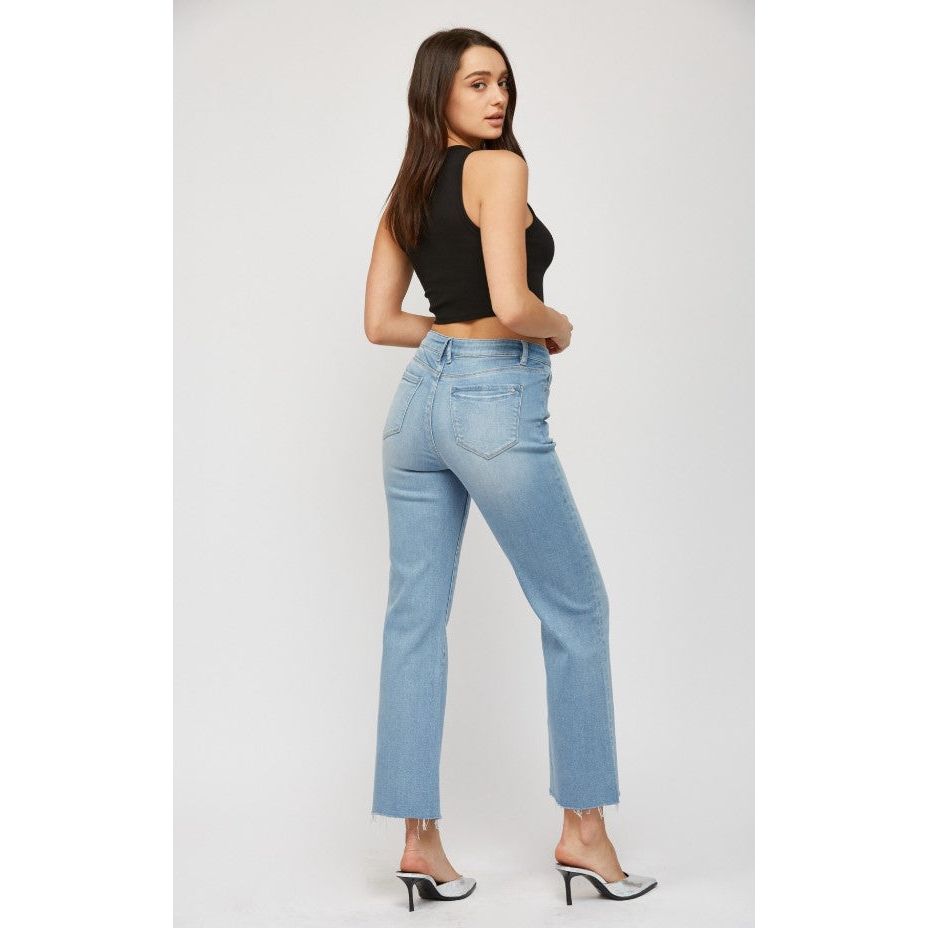 Mica High Rise Cropped Flare - Super Soft - Power Blue