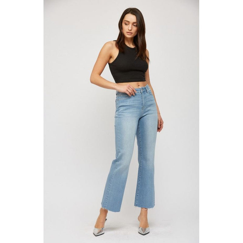 Mica High Rise Cropped Flare - Super Soft - Power Blue