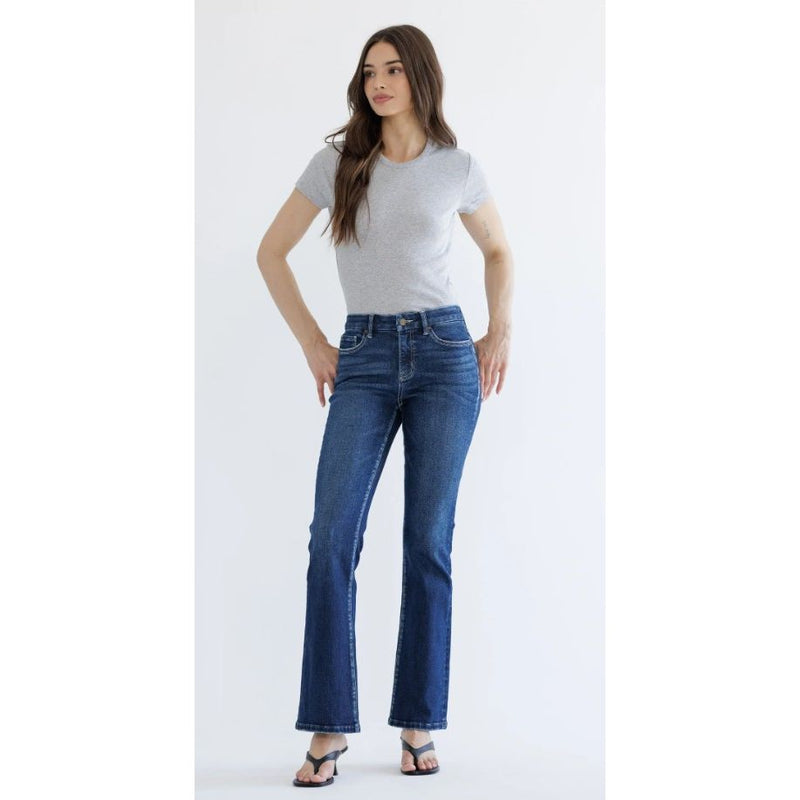 Mica Mid-Rise Bootcut Jeans - Cats Eye