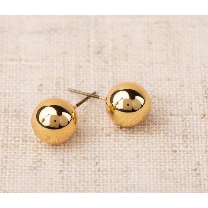 Michelle McDowell Medium Grenada Earrings - Shiny Gold