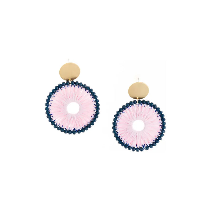 Shea Earrings - Blush/Navy