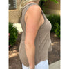 Grace and Lace Mineral Washed Tank - Hickory - FINAL SALE