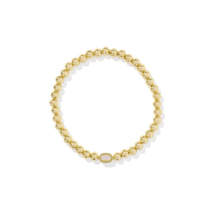 KENDRA SCOTT MINI ELAINA STRETCH BRACELET GOLD IRIDESCENT DRUSY