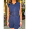 Carla Soft Modal Romper - Navy