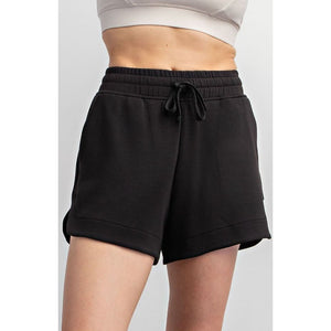 Deena Modal Scuba Tulip Shorts - Black
