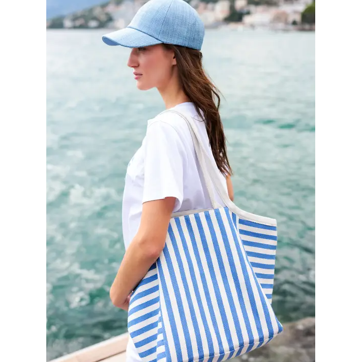 Morgan Boxy Tote - Blue