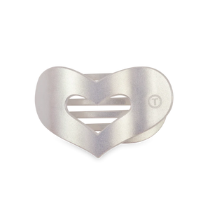 Teleties - Mother of Pearl Heart Medium Flat Clip