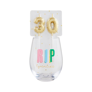 30th Birthday Wine Glass Set
