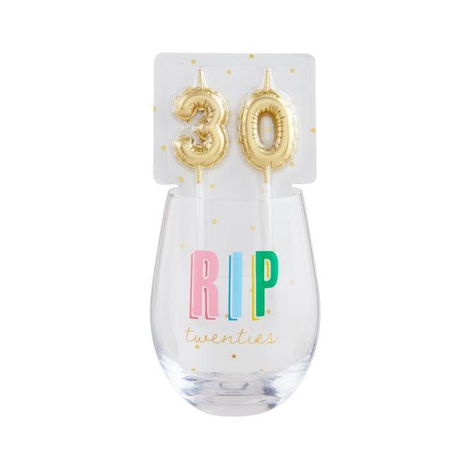 30th Birthday Wine Glass Set