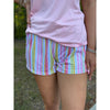 Janey Stripe Sleep Shorts - White/Multi