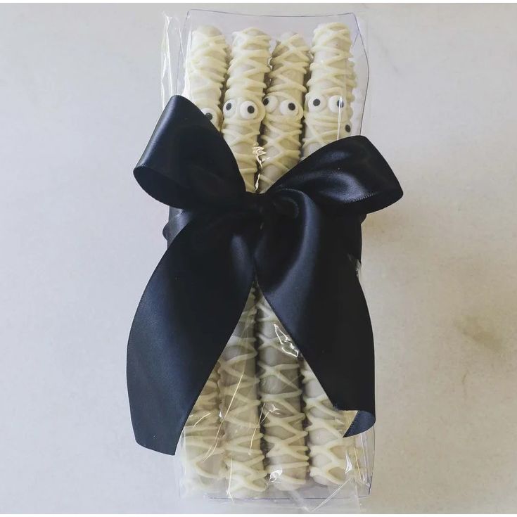 White Chocolate Pretzel Rods 8 Piece - Mummy