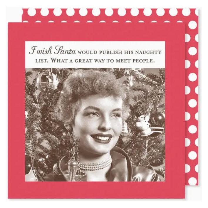 Naughty List Holiday Napkin