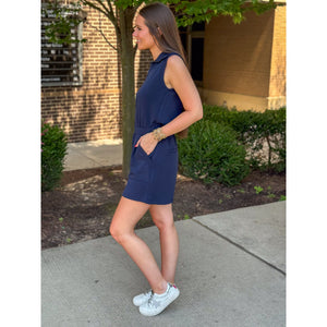 Carla Soft Modal Romper - Navy