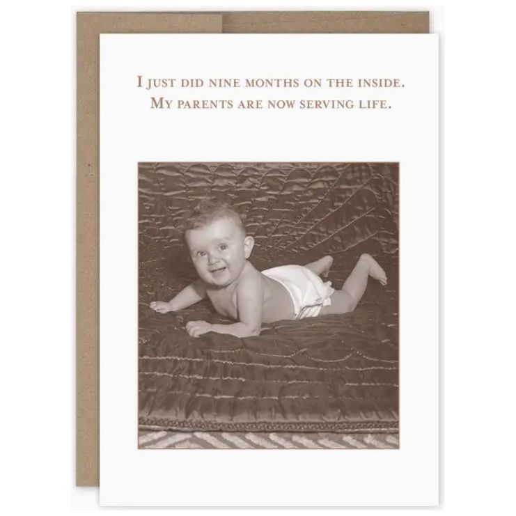 Nine Months New Baby Card