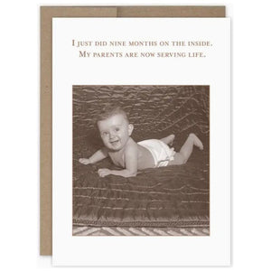 Nine Months New Baby Card