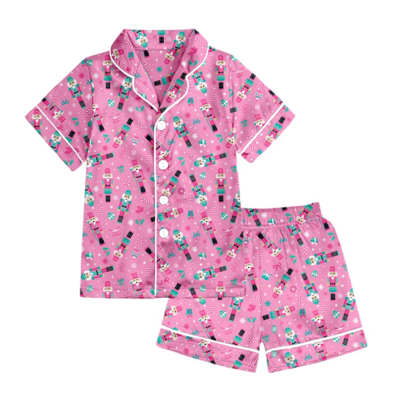 Nutcracker Lounge Short Set - Pink