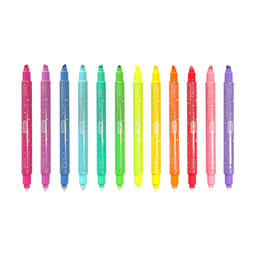 Make No Mistake! Glittery Erasable Markers (Set of 12)
