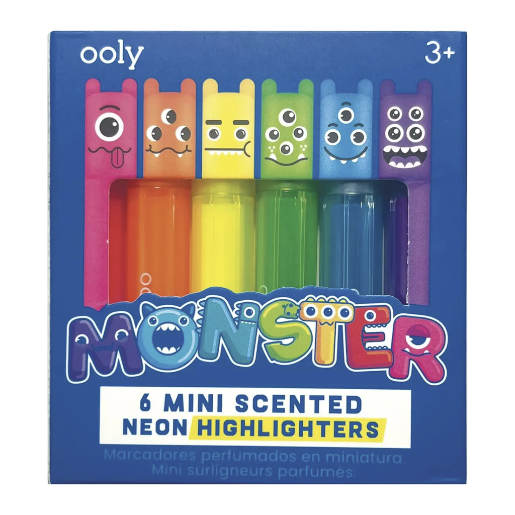 Mini Monsters Scented Highlighter Markers - set of 6