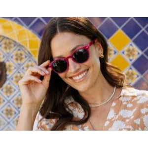 Boho Sun Peepers Polarized Sunglasses - Fuchsia