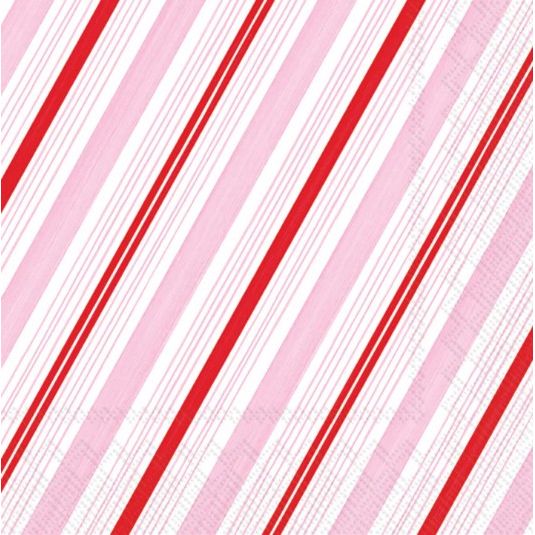 Peppermint Stripes Cocktail Napkins