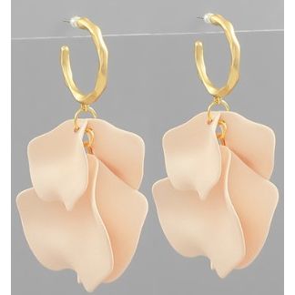 Petal Drop Earrings - Ivory