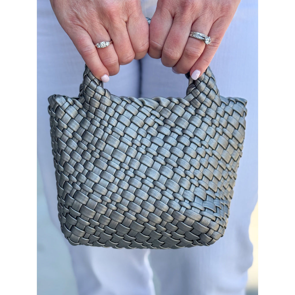 Braided Clutch - Pewter
