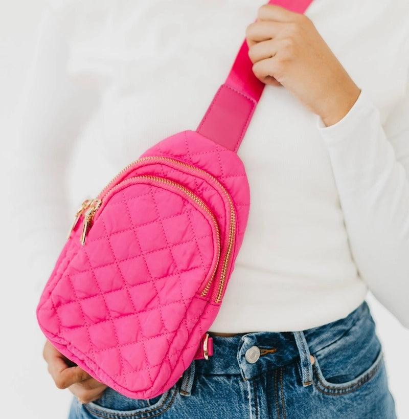 Pinelope Puffer Bum Bag - Fuchsia