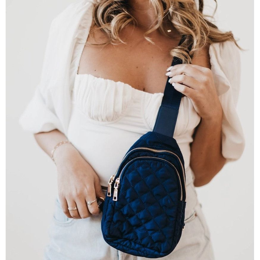 Pinelope Puffer Bum Bag - Navy