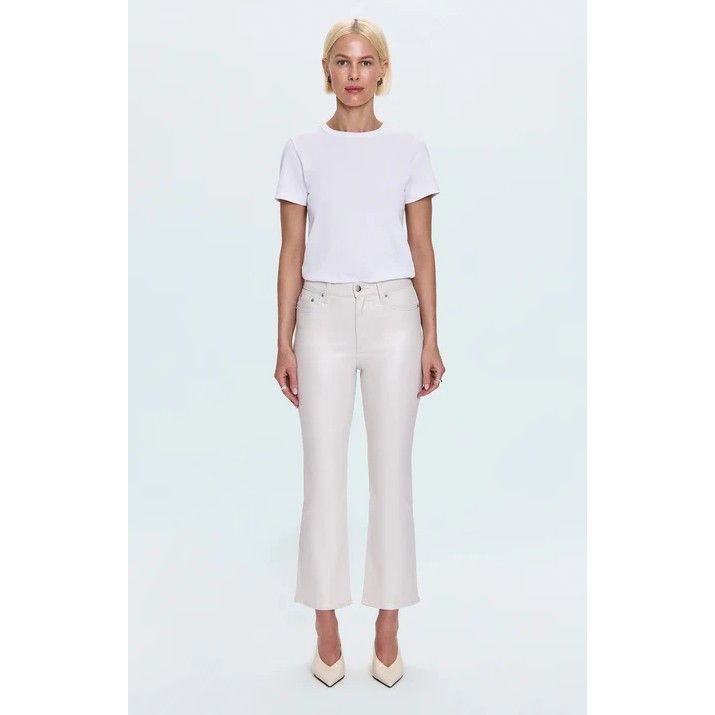 Pistola Lennon High Rise Crop Boot Jean - Ivory Luster