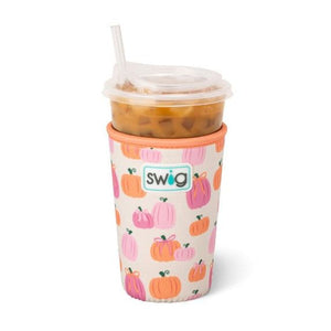 Swig Iced Cup Coolie (Medium) - Pumpkins and Bows
