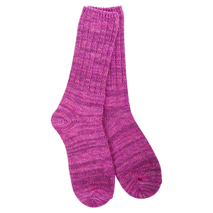 Weekend Ragg Crew Sock - Hot Pink